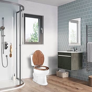 Elongated Toilet Seat Molded Wood Toilet Seat with Quietly